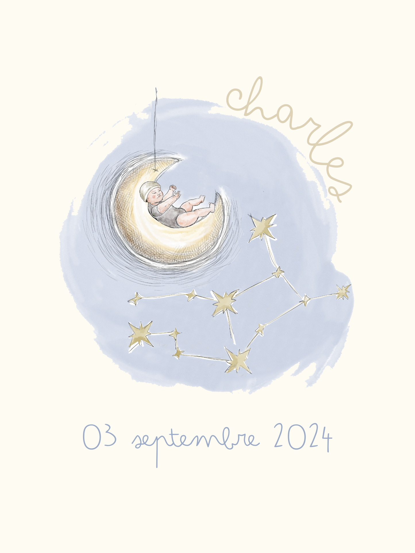 Toile personnalisée - Naissance