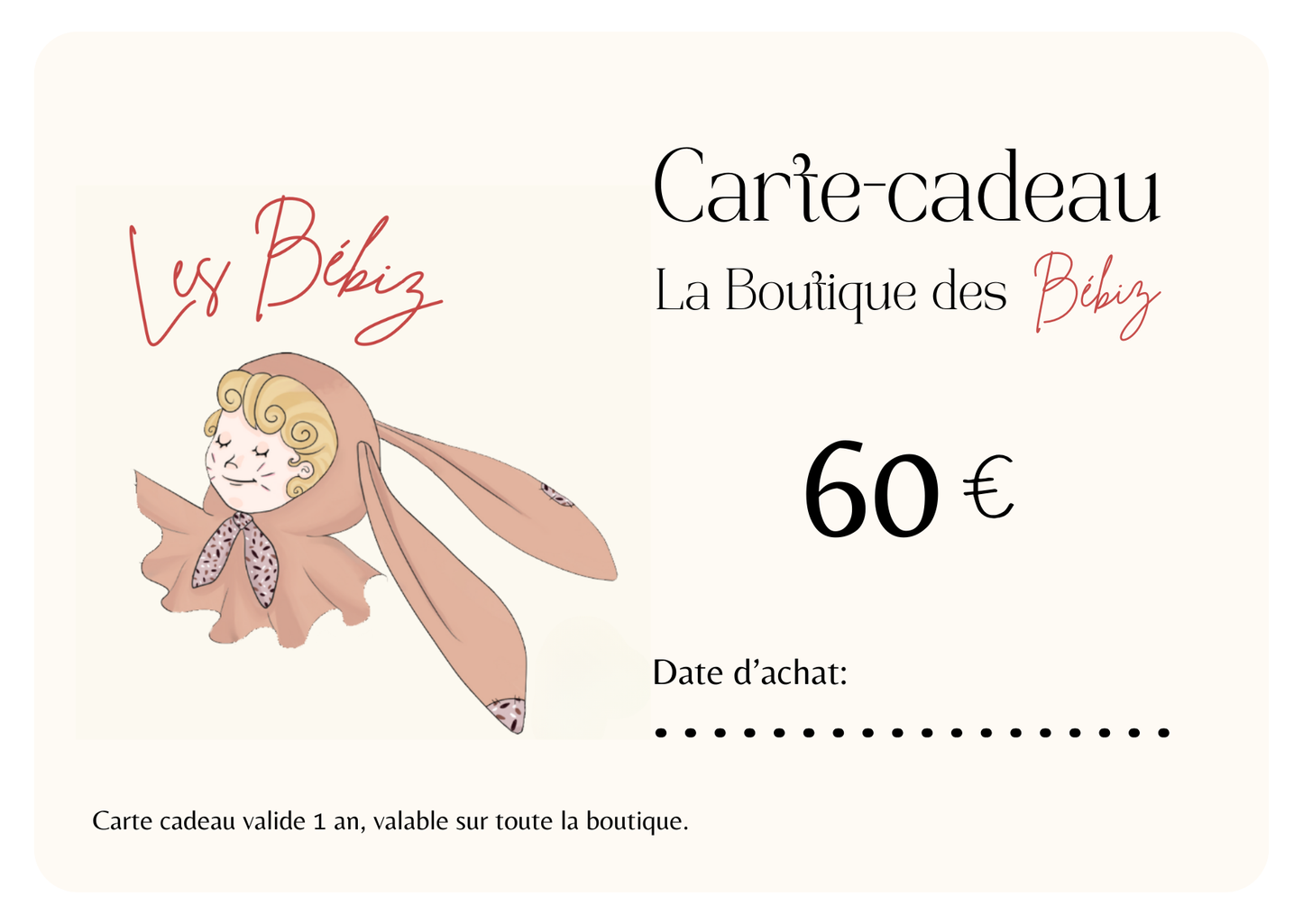 Cadeau pour futur parent: offrez la carte-cadeau Bébiz