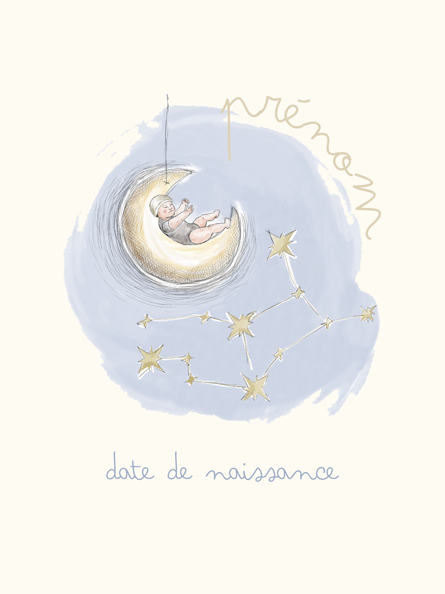 Toile personnalisée - Naissance