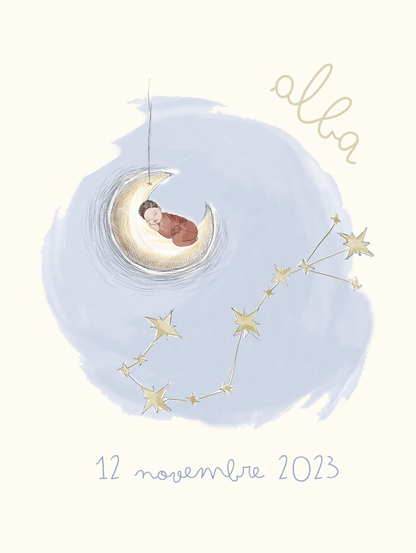 Toile personnalisée - Naissance