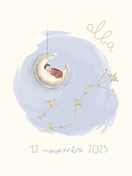 Toile personnalisée - Naissance