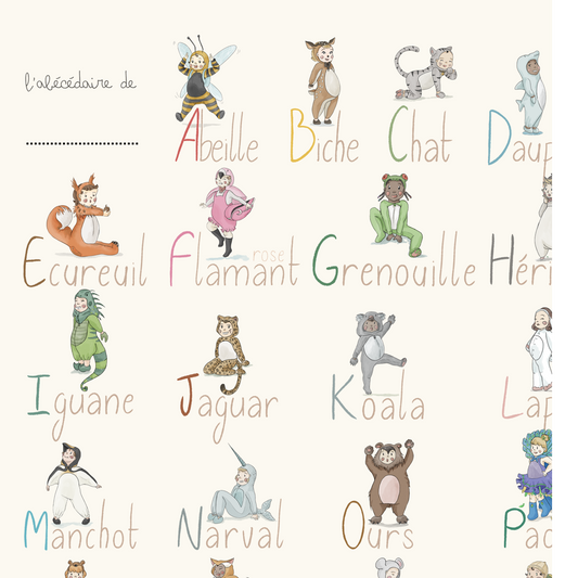 Abécédaire illustré personnalisé