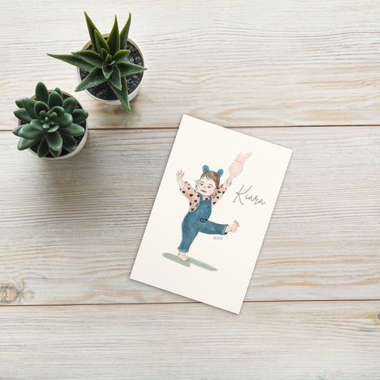 Carte postale Bébiz - portrait enfant personnalisé